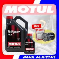 MOTUL Multipower Plus 10W-40 4+1ลิตร ฟรี กรองน้ำมันเครื่อง TOYOTA Wish CAMRY ACV30 ACV40 1AZ SXV10-20 แท้