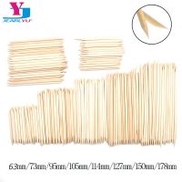 50/100 Pcs/Lot Wood Stick Cuticle Remover Dual-end Nail Art Design Manicure Pusher Orange Wooden Sticks Nails Accessories Tools