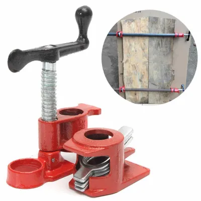 1/2 Cast Iron Heavy Wood Gluing Pipe Clamp Clip Set Woodworking Carpenter Tool Light Duty Quick Grip Clamps Mini Clamp-on Bench
