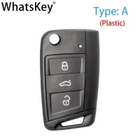 Whatskey ฝาครอบกุญแจรถยนต์แบบพับได้พลิกเคสสำหรับ Volkswagen Vw Golf 7 Mk7 Passat Beetle โบราโพลาลีออนนั่ง Skoda Octavia