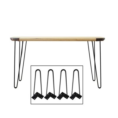 ⊕ 4 Pcs European Style Black Iron Coffee Table Leg mental Bracket Desk Furniture Legs 24inch clearance
