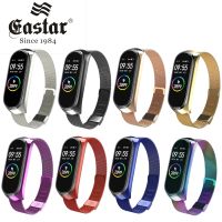 ":{》เหล็กสแตนเลสสำหรับ Mi Band 5 6สร้อยข้อมือสายนาฬิกาโลหะสำหรับ Mi Band 3 4 Screwless Mi Band 5 Miband Wrist Band Smart Band5 6