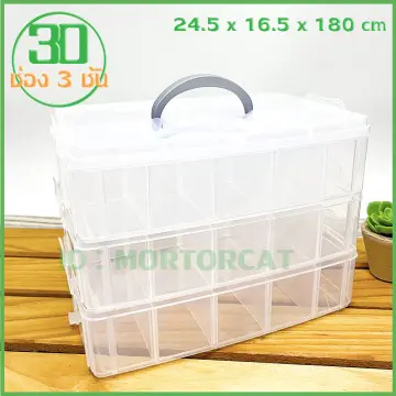 1PCS 4/5 Grid Fishing Tackle Box Plastic Storage Organizer Box with  Dividers Clear Plastic Tackle Trays Fishing Tackle Accessory Box Organizer