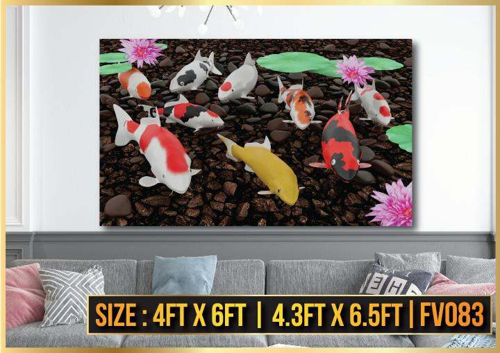 Feng Shui Fish Exclusive Canvas Frame (FV083) Lazada