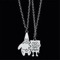 2pcs/set Best Friends Lover Couple Matching Pendant Necklace Cartoon Character Star Chain Necklace Friendship Jewelry Gifts