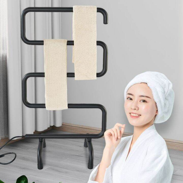 Electric Heating Towel Rack Floor Stand Towel Holder Rail Constant