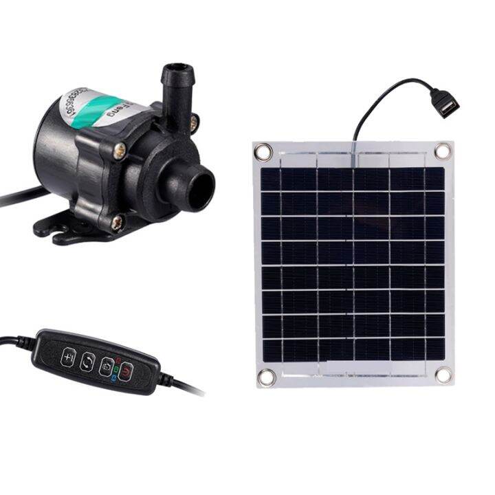 mini-solar-water-pump-10w-12v-brushless-solar-panel-kit-black-for-fish-water-pool-garden-decoration