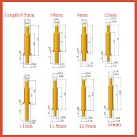 ¤ 10/100PCS Pogo Pin Connector Pogopin Battery Spring Loaded Contact DIP Needle PCB 1P Test Probes Gold-plated copper