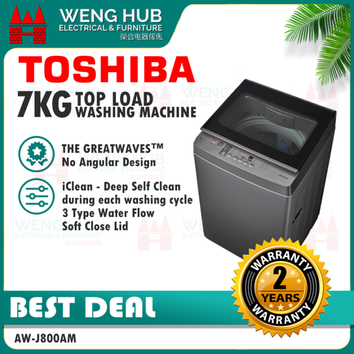 Toshiba 7kg Washing Machine Fully Auto AWJ800AM Lazada
