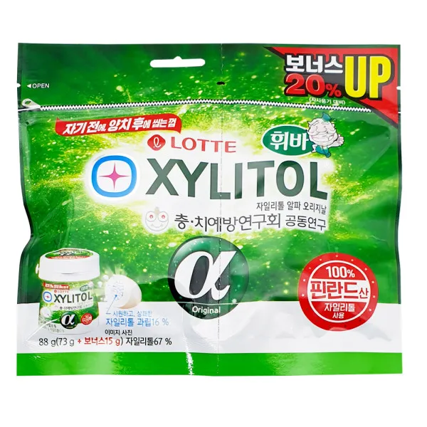 Lotte Xylitol Alpha Original Refill Chuing Gum 88g Lazada