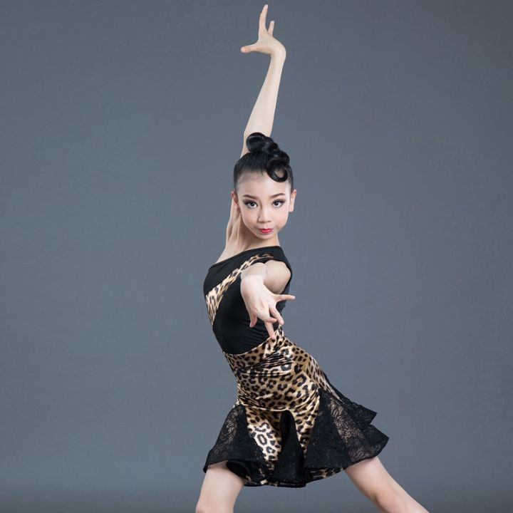 new-latin-dance-costume-for-girls-ballroom-salsa-tango-skirts-kid-child-leopard-latin-dance-split-dress-with-leotard-and-skirt