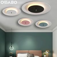 OSABO ไฟนอร์ดิกทรงกลมโคมไฟห้องนั่งเล่นโคมไฟห้องนอนสร้างสรรค์โคมไฟเพดานห้องเด็กเรียบง่ายทันสมัย