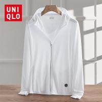 เสื้อแจ็คเก็ต Uniqlo สำหรับผู้หญิง เสื้อแจ็คเก็ตกันแดดเนื้อนุ่ม ใส่สบาย ระบายอากาศได้ดี