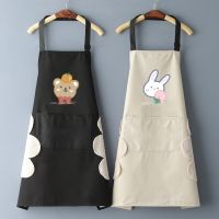 (Baixiang Flower City)  ∈❀ Kitchen Cooking Apron Housework Waterproof And Oil Clean Coveralls Big Yards Sleeveless Summer New Corset Female Adults