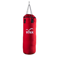 VIVA กระสอบทราย ผ้าใบสีแดง รุ่น Training Bag ขนาด 40x100ซม. พร้อมอัดกระสอบ พร้อมโซ่เหล็กแขวน