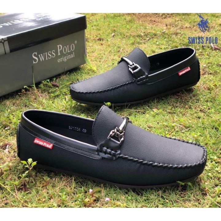 Swiss Polo Casual Lifestyle Smart Look Men Loafer Shoes / Kasut Sampan  Lelaki Polo Bergayap | Lazada