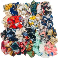 ☏ 6/1pcs Hair Scrunchies Elastic Band For Women Lady Girls Head Holder Ties Accessories Chiffon Butterfly Scrunchy Pack Plaid Lot