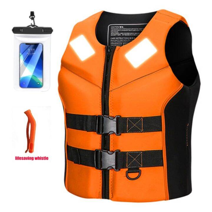 new-water-sports-adult-lifejacket-neoprene-swimming-floating-jacket-professional-surfing-fishing-safety-reflective-lifejacket-life-jackets