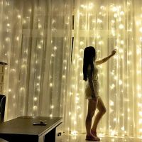 2x2/3x2/6x3M Wedding Fairy String Light Christmas 300 LED Holiday Garland For Garden Party Outdoor Home Street Curtain Decor