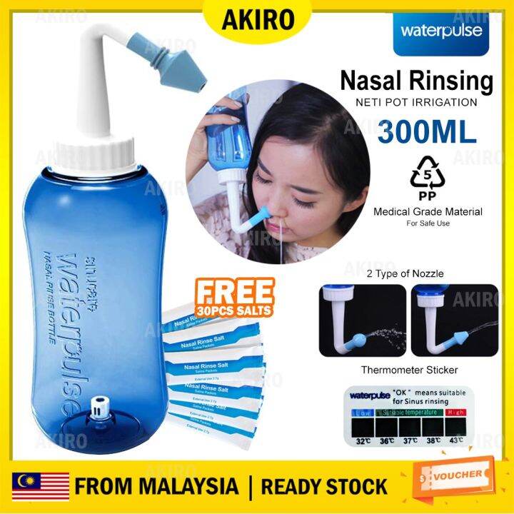 AKIRO Malaysia FREE 30 pack Salt Waterpulse Nose Cleaner Nasal Wash ...