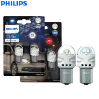 สำหรับ Philips Ultinon Pro3100 LED P21W 1156 S25สีแดงสีขาวรถไฟเลี้ยวสำหรับรถยนต์หลอดไฟไฟถอยหลังหยุดตัดหมอกคาน2x