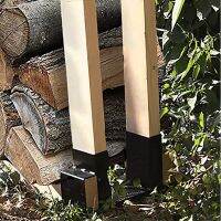 Firewood Log Rack Bracket Kit - Adjustable to Any Length - Closed-End Design - 2 Pieces of Brackets