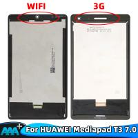 ชุดประกอบแท็บเล็ต3G Wifi สำหรับ Huawei ขนาดกลาง T3หน้าจอแสดงผลขนาด7 BG2-W09 BG2-U01 BG2 U03จอแสดงผล LCD แบบสัมผัสหน้าจอกระจกกันรอยดิจิตอล