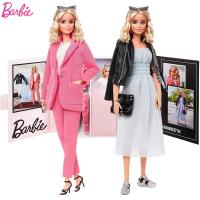 【YF】 Barbie GTJ82 Signature Fully Poseable Fashion Doll 12in Brunette with Braids 2 Tops Shorts Skirt Coat Pairs of Shoes Gift