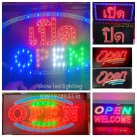 ป้ายข้อความ อักษร ป้ายไฟ LED เปิด ปิด ,เปิด ,OPEN WELLCOM, OPEN COFFEE ป้ายไฟ LED ประดับหน้าร้านใช้ไฟ 220V ขนาด 25*48*2cm สต็อกไทย สินค้ามีพร้อมส่ง