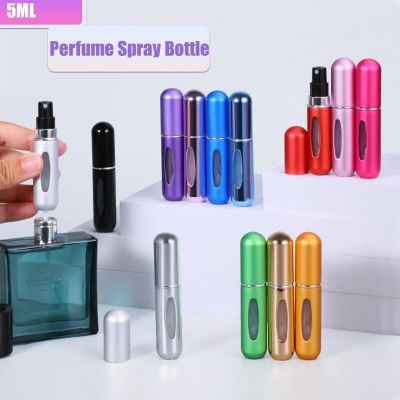 5ml Mini Portable Travel Refillable Perfume Atomizer Bottle Perfume Bottle for Spray Scent Pump Case Empty Cosmetic Containers Adhesives Tape