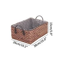 2021Woven Storage Basket Handmade Organzier Basket Corn Husk Weaving Sundries Organizer Cosmetics Toys Storage Closet Organzier