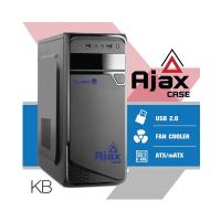 ATX CASE (NP) CUBIC AJAX (BLACK/BLUE) - A0113193