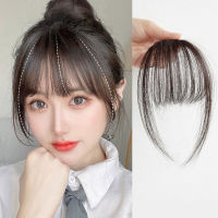 Cocute Thin Air Bangs ต่อผมสาววิกผมสตรีคลิปด้านหน้า Hairpiece ใน Fringe กิ๊ปหนีบผมสีดำสีน้ำตาล