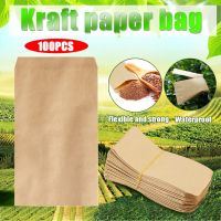 100pcs Supplies Bag Glue For Seed Pouch Vintage Paper 6x10cm Kraft Box Patio Lawn amp; Garden