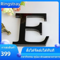 สติ๊กเกอร์ วอลเปเปอร์ผนัง 26 ตัวอักษรDIY 3Dกระจกอะคริลิสติกเกอร์ติดผนังตกแต่งบ้านแบบทาบสีผนังศิลปะประดับผนัง ป้ายไฟตัวอักษร