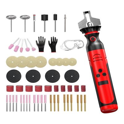Chainsaw Sharpener Cordless, Electric Handheld Chainsaw Sharpening Kit,with 54Pcs Sharpening Wheels, Angle Attachment
