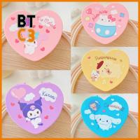 BTC3 Melody Purin กล่องเครื่องประดับรูปหัวใจ สองชั้น คูโรมิโปโรล กล่องแยกของจิปาถะ กล่องยูทิลิตี้ การ์ตูนลายการ์ตูน กล่องสร้อยคอต่างหู เดสก์ทอปที่บ้าน