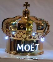 Rechargeable LED Moet Crown Champagne Wine Bottle Sparklers FLASHING BOTTLE TOPPER CROWN for Party Decoration