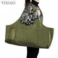 YIXIAO Large Capacity Yoga Shoulder Bag Casual Yoga Mat Storage Big Pocket Pack Sport Fitness Canvas Durable Yoga Bag Yoga Mats