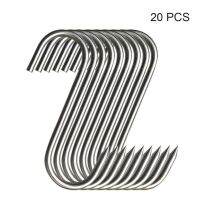 20Pcs Stainless Steel Hooks with Sharp Tip for Butcher Shop For Kitchen Hot And Cold Smoking Practical Hook