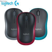 เมาส์ออปติคอลเมาส์ไร้สายขนาดเล็ก Logitech เงียบ M185สำหรับเดินทางสำนักงานเมาส์ใช้ในบ้านขนาดเล็กสะดวกสบายสำหรับ Mac Os/มินิพีซี Windows Meimiao