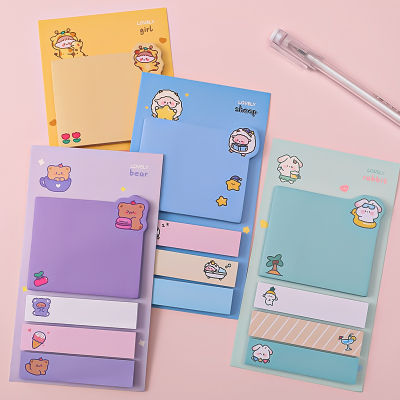 การ์ตูน MeMO Pad กระต่าย Sticky Note สติ๊กเกอร์รูปลอก Scrapbooking DIY Kawaii Notepad ไดอารี่เครื่องเขียนอุปกรณ์โรงเรียน-Yrrey