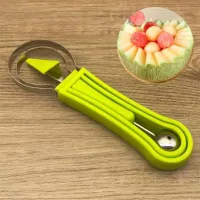 4 In 1 Watermelon Slicer Cutter Ice Cream Scoop Fruit Carving Knife Pulp Separator Fruit and Vegetable Tools Kitchen Accessories