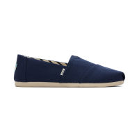 TOMS รองเท้าลำลองผู้หญิง สลิปออน รุ่น Alpargata  Navy Recycled Cotton Canvas (CB) รองเท้าลิขสิทธิ์แท้