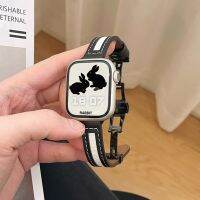 g2ydl2o สายนาฬิกาข้อมือ ผ้าแคนวาส แต่งหัวเข็มขัดผีเสื้อ สําหรับ iWatch Series ultra 8 7 6 SE 5 4 3 Correa iWatch 49 มม. 45 มม. 41 มม.