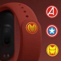 กระดุมติดสายรัดข้อมือ ลาย The Avengers สำหรับ Xiaomi Miband 3 4 Mi Band 3 4 5 QC7311407