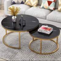 โต๊ะกลางโซฟา โต๊ะกลมกลาง โต๊ะกลางซ้อนได้ coffee table โต๊ะกลางรับแขก ลายหินอ่อน โต๊ะกาแฟ โต๊ะชาสำหรับห้องนั่งเล่น โต๊ะร้านกาแฟ สวย ๆ