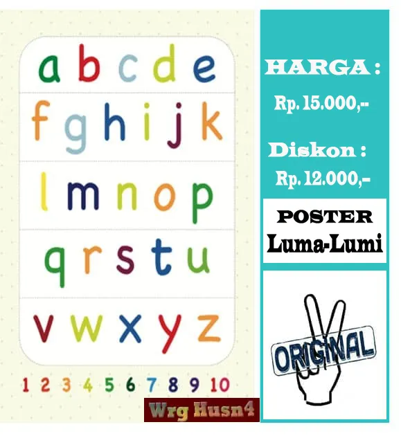 Poster Belajar Huruf Abjad Anak-Anak Huruf Kecil | Lazada Indonesia