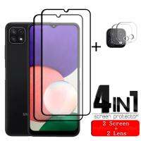 4-in-1 For Samsung Galaxy A22S 5G Glass For Samsung A22S 5G Tempered Glass Full Screen Protetor For Samsung A22S 5G Lens Glass