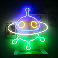 LED Neon Sign Light Spacecraft Series Art Sign Restaurant Bar Party Wall Hanging Lamp Bedroom Decorative Night Lamp USB Powered